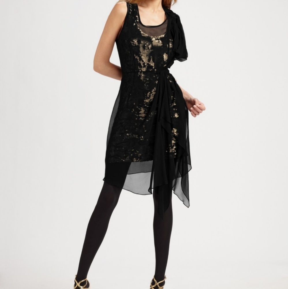 *I'm moving* Robert Rodriguez Gold Sequin Dress